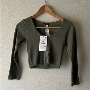 ZARA ribbed crop top